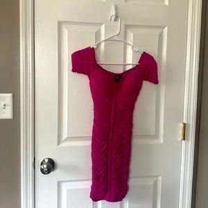 Hot pink tight fitted dress